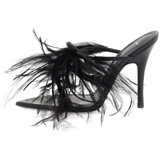 The Attico Slide Slippers Women's Black