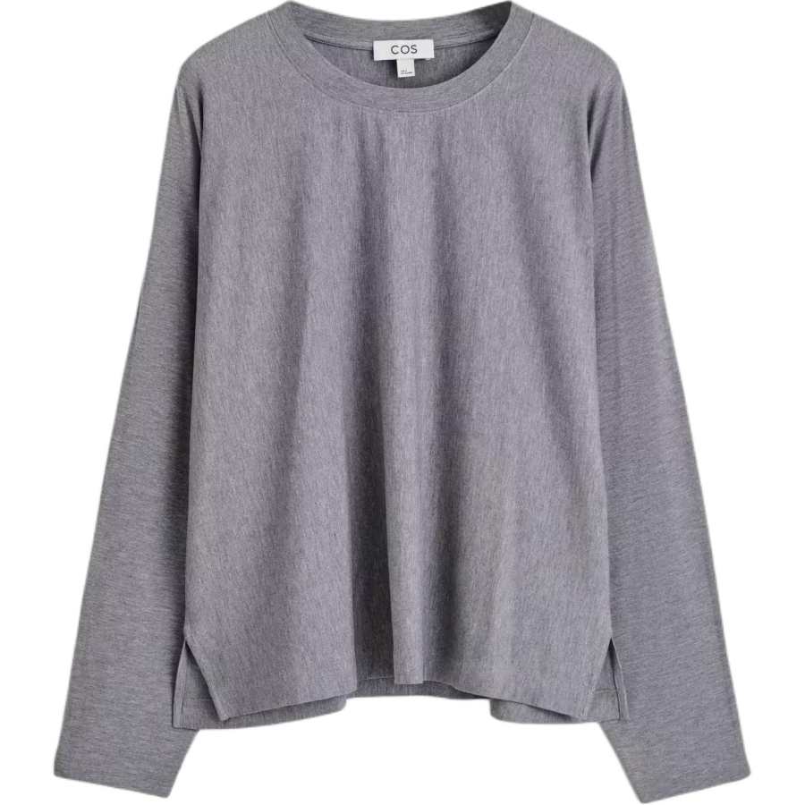 COS T Shirts Women's Gray Crew Neck Moderate