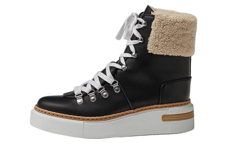 HERMES HERMES Flocon Ankle Boots Women's Black