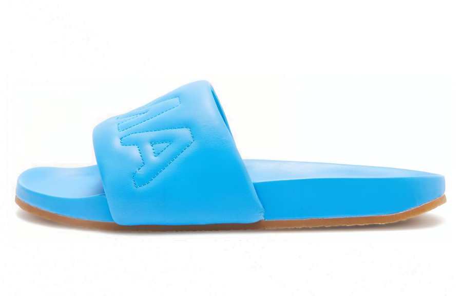 AMBUSH Quilted Logo Slides Blue