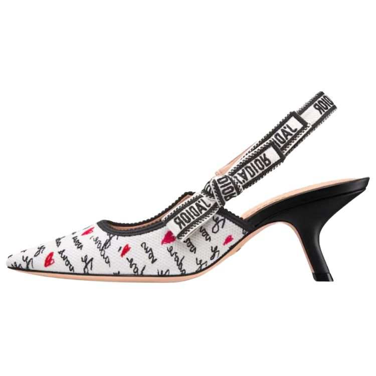 DIOR J'Adior Irregular Heel High Heels 6.5cm Women's White