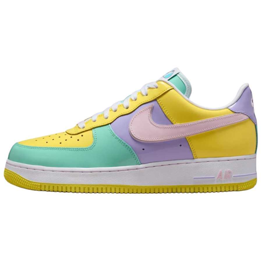 Nike Nike Air Force 1 Low top Skateboard Shoes Unisex Yellow Purple Green