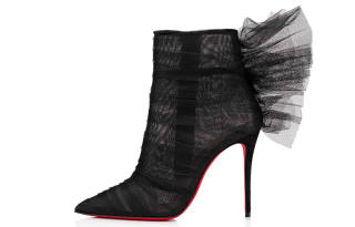 Christian Louboutin CL Libellibooty Slim Heel Ankle Boots 10cm Women's Black