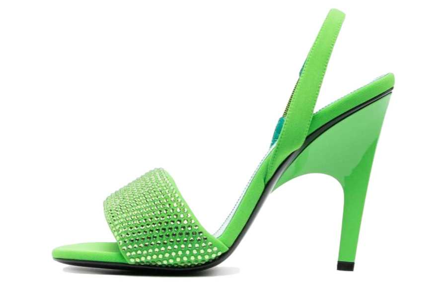 The Attico crystal-embellished open-toe sandals Women's