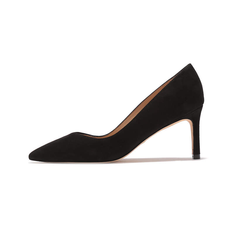 Stuart Weitzman Stuart Weitzman/SW Suede Slim Heel High Heels 7cm Women's Black