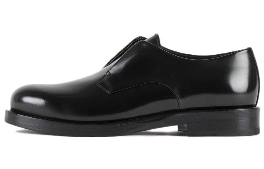 GIORGIO ARMANI ARMANI Leather Derby Shoes Men's Black