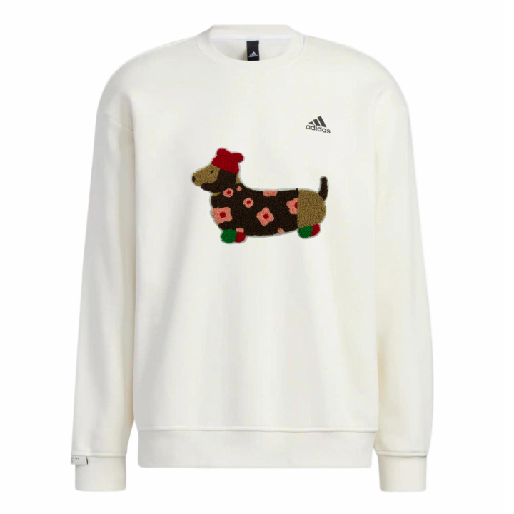 Adidas Adidas LABEL Sweatshirts Unisex White Crew Neck Moderate Regular