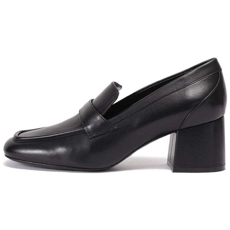 Stuart Weitzman Stuart Weitzman/SW Leather Chunky Heel High Heels 6CM Women's Black