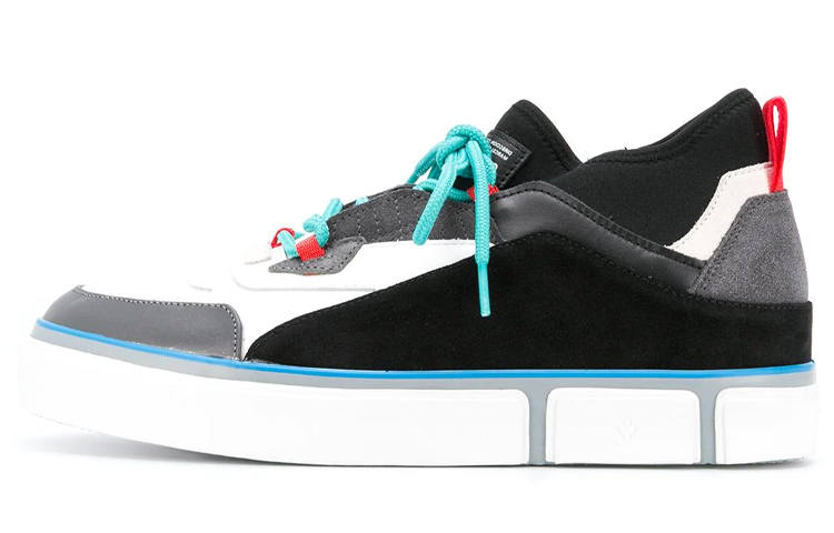 Marcelo Burlon Low top Stylish Skateboarding Shoes Men's Black White Gray