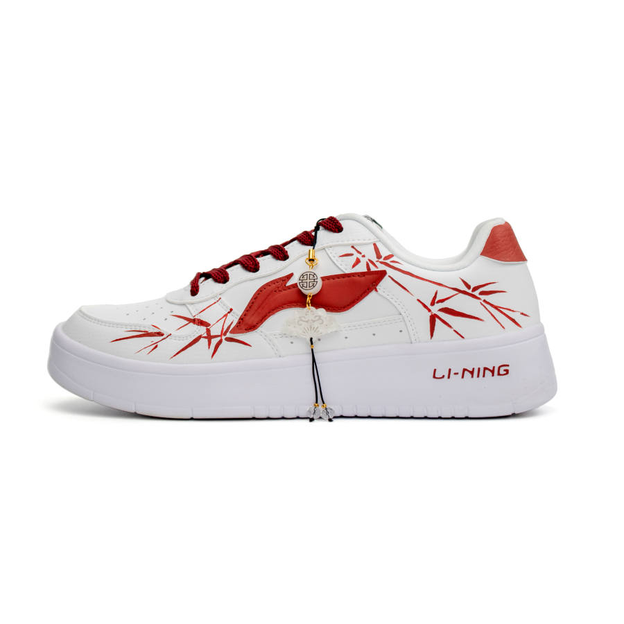 Li-Ning Li Ning Floating Boat Red Bamboo Prosperity Cushioning Abrasion Resistant Lightweight Low top