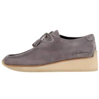 GIORGIO ARMANI ARMANI Leather Velvet Low top Stylish Skateboarding Shoes Women's Gray