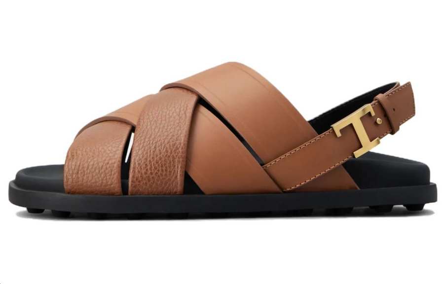 TOD'S TOD'S Strappy Slingback Leather Sandals