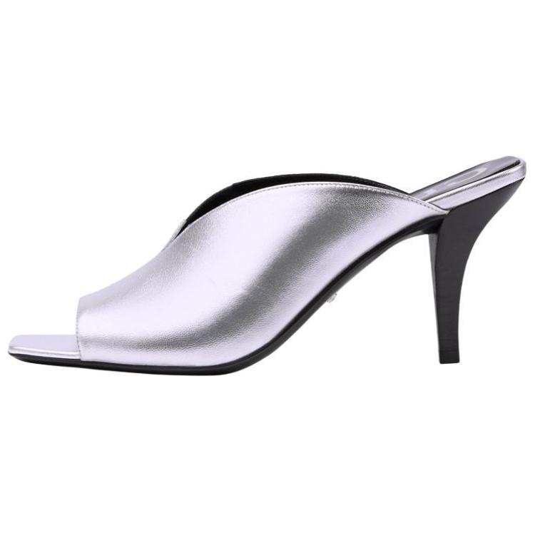 GUCCI Slide Slippers Women's Silver