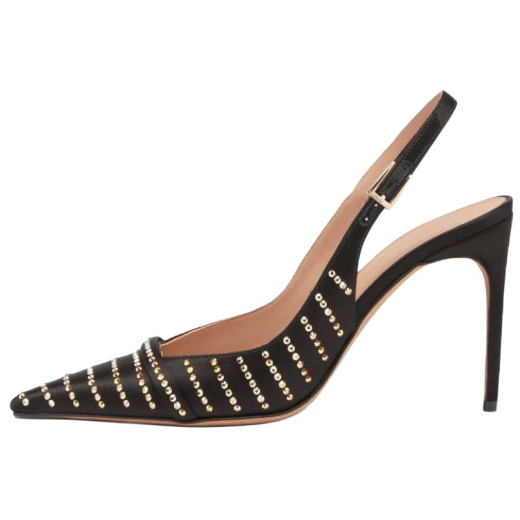 Malone Souliers Jazz Slim Heel High Heels 9cm Women's Black