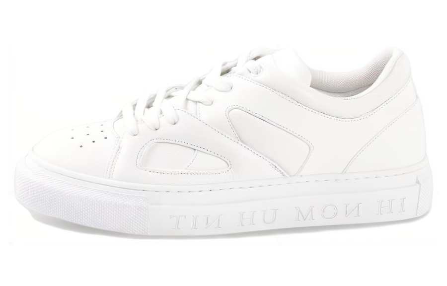 IH NOM UH NIT Panelled Lace-up Leather Sneakers