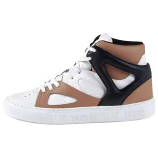 IH NOM UH NIT Leather High top Skateboard Shoes Men's White Beige