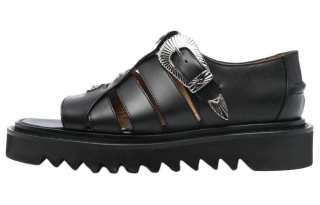 TOGA VIRILIS Caged Leather Sandals