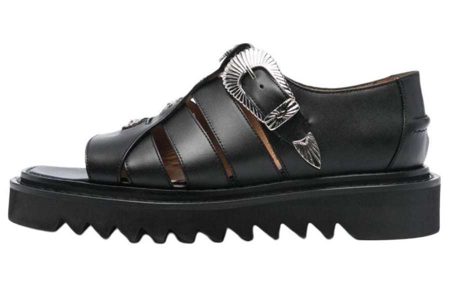 TOGA VIRILIS Caged Leather Sandals