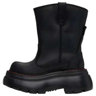 R13 Leather Ankle Boots 5CM Men's Black