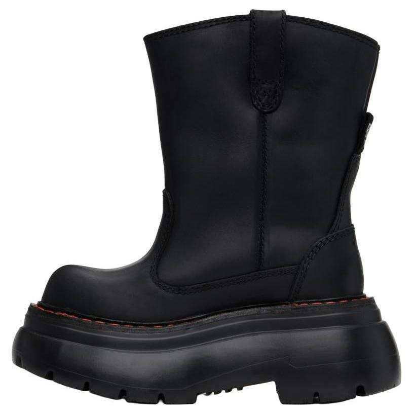 R13 Leather Ankle Boots 5CM Men's Black