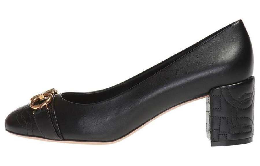 FERRAGAMO Lambskin High Heels 5.5cm Women's Black