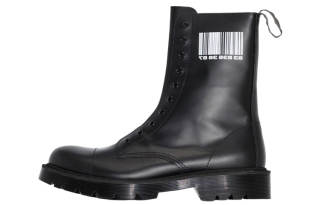 Vetements Leather Ankle Boots Men's Black