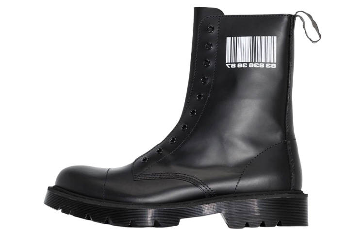Vetements Leather Ankle Boots Men's Black