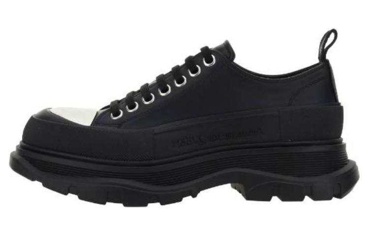 Alexander McQueen Tread Slick Lace Up Shoes 'Black White Toe'