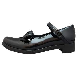 Tokyo Bopper Leather Chunky Heel Mary Jane Shoes 3cm Women's Black