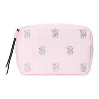 Victoria's Secret Stripes Diamond Makeup Bags Portable Storage