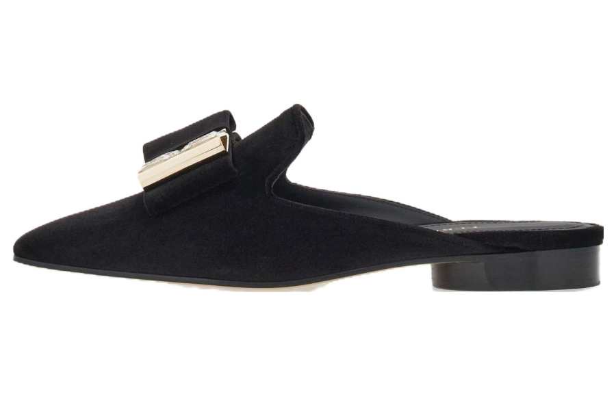 Ferragamo FERRAGAMO Closed Toe Slippers Women's Black