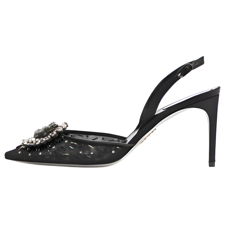 RENE CAOVILLA Barbara Slim Heel High Heels 8cm Women's Black