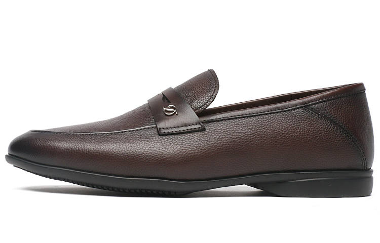 S.T.Dupont S. T.DUPONT Cow Leather Loafers Men's Brown