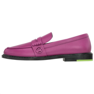 LONGCHAMP Box Trot Leather Loafers Women's Purple