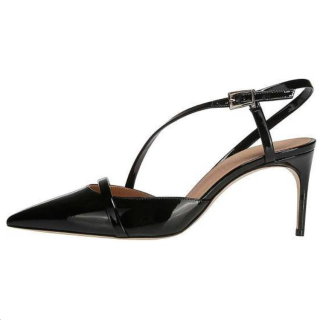 Malone Souliers Leather Slim Heel High Heels Women's Black