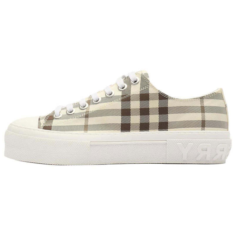 Burberry Low top Skateboard Shoes Women's Light Beige