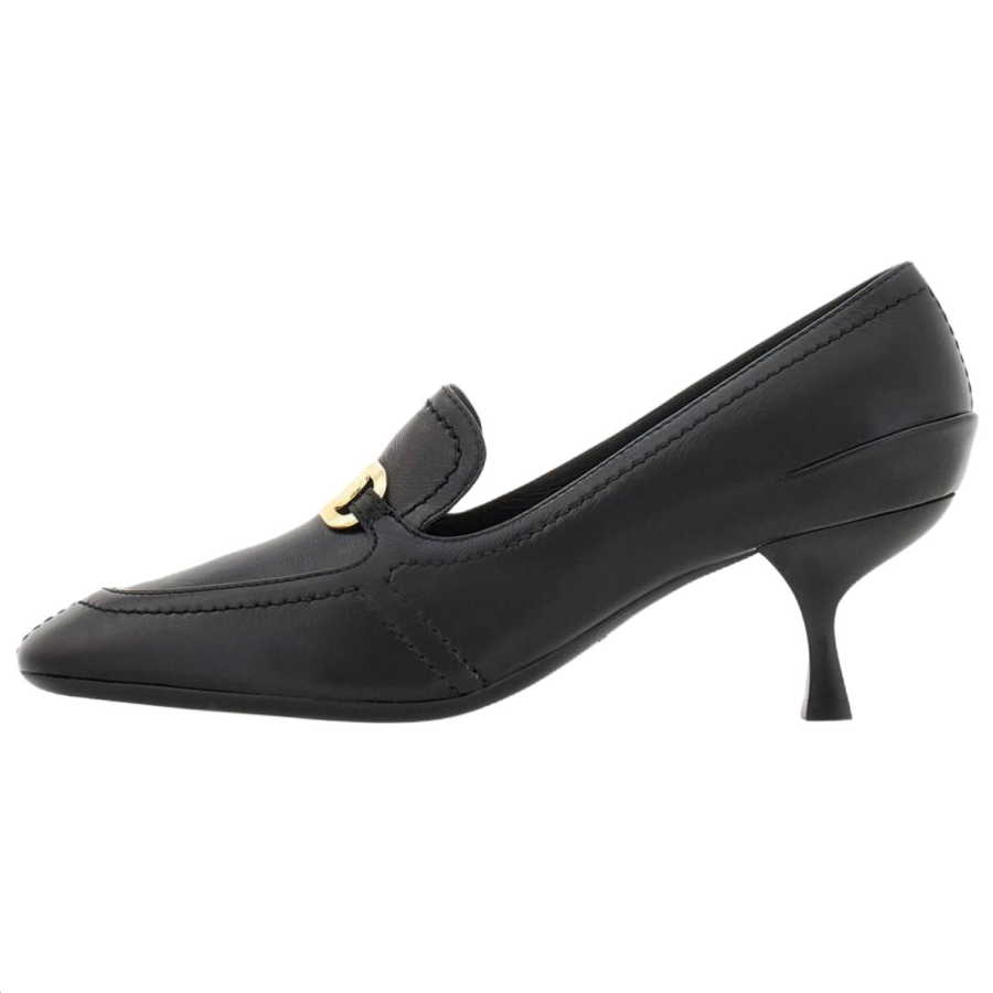 FERRAGAMO Vara Suede Slim Heel High Heels 5.cm Women's Black