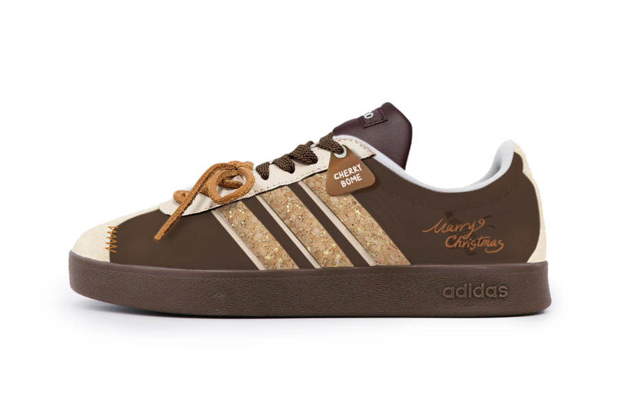 Adidas Adidas VL COURT 2.0 Cherry Bomb Christmas Low top German Army Trainers Unisex Brown