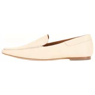 Staud Becks Soft Loafer Leather Loafers Women's White