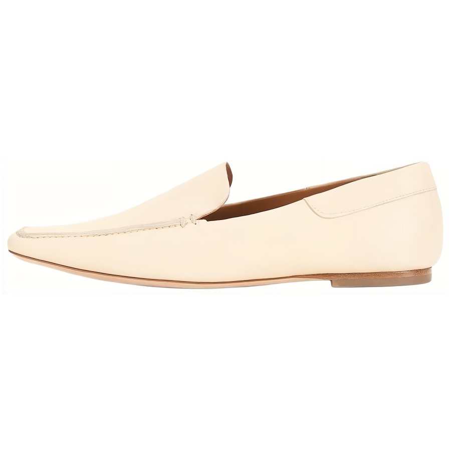 Staud Becks Soft Loafer Leather Loafers Women's White