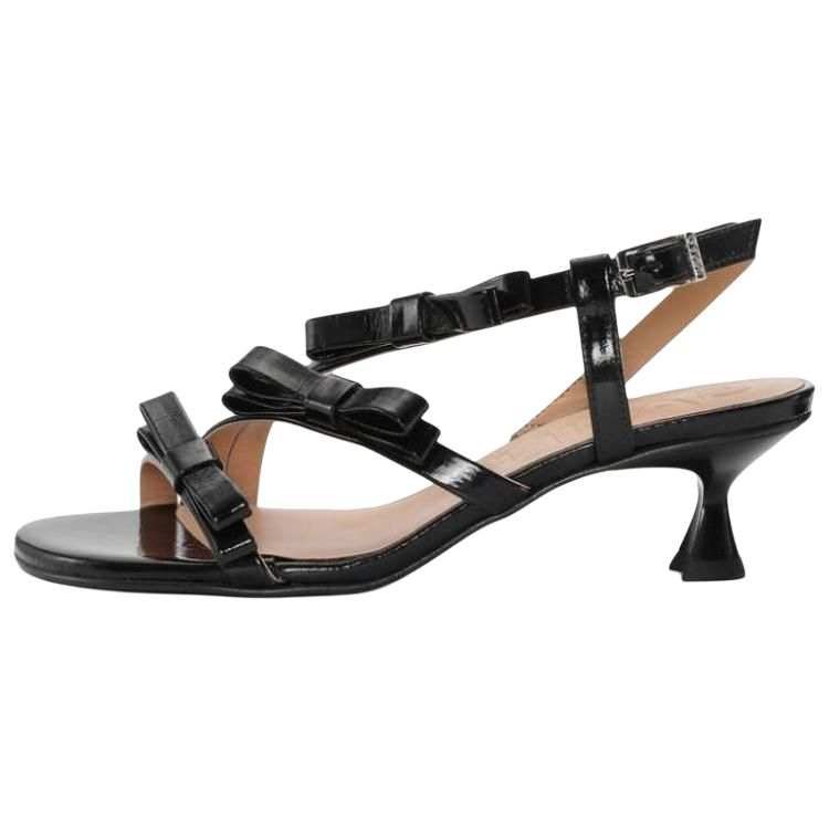 GANNI 25mm Bow-detail Kitten-heel Sandals