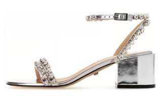 MACH & MACH Audrey 55mm Metallic Sandals