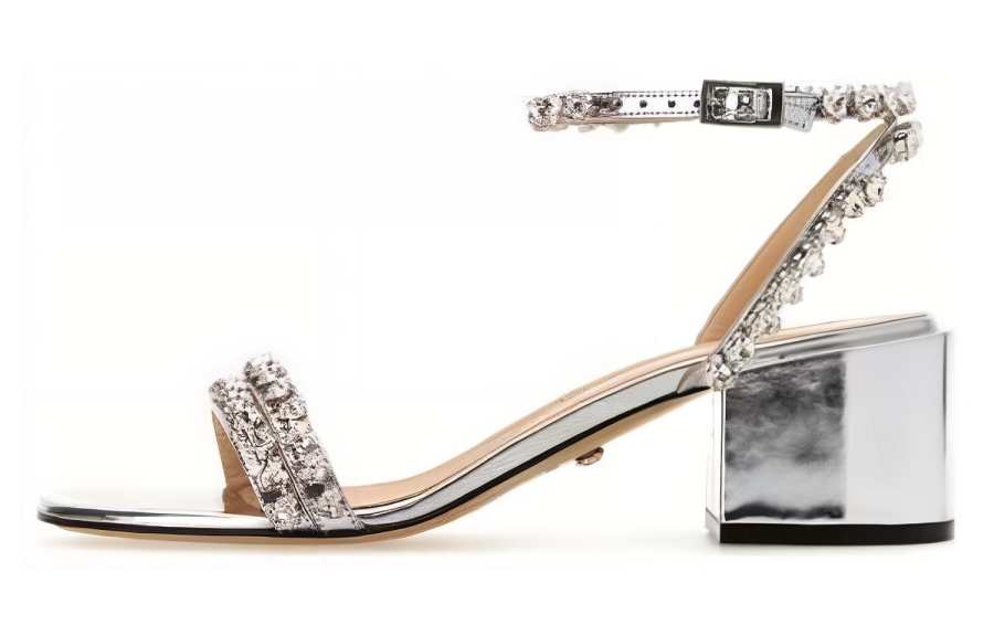 MACH & MACH Audrey 55mm Metallic Sandals