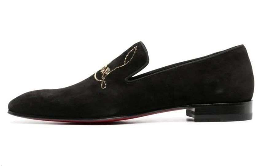 Christian Louboutin Appliqué-logo Suede Loafers