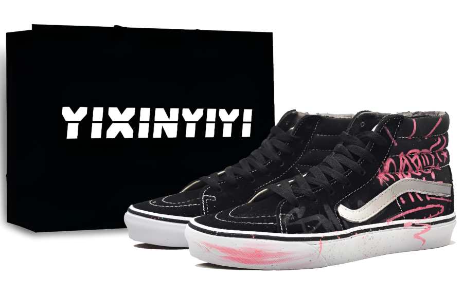 Vans SK8 High top Skateboard Shoes Unisex Peach Pink