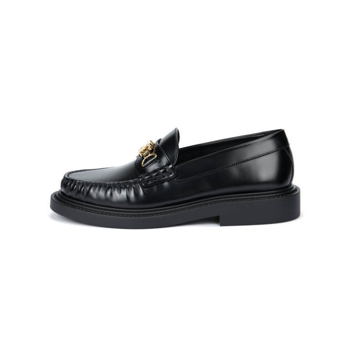CELINE CELINE Cow Leather Loafers Women's Black