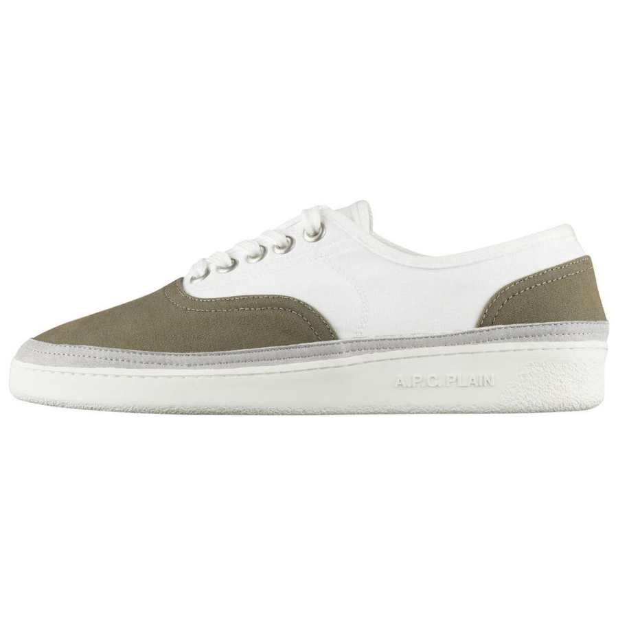 A.P.C Plain Low top Canvas Shoes Unisex Green