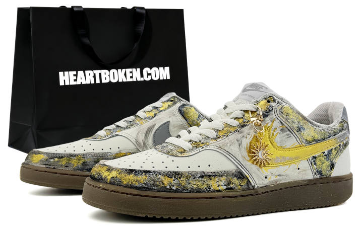 Nike Nike Court Vision Suixin, Sun God, Shopping Bag Cushioning Coverage Abrasion Resistant Low top Skateboard Shoes Unisex