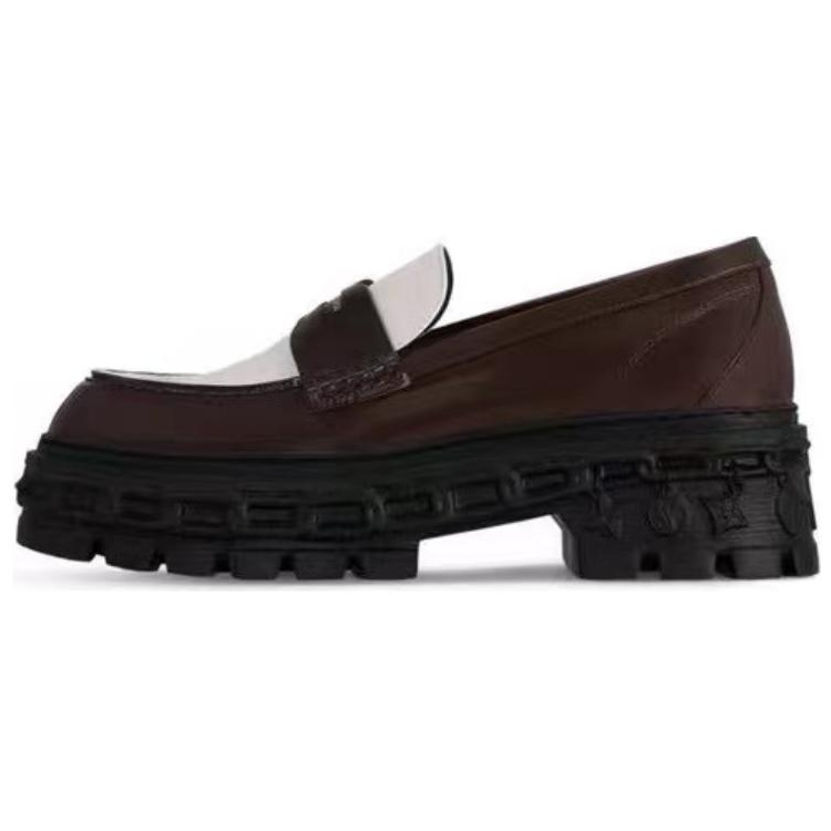 LOUIS VUITTON Record Loafers Women's Dark Brown