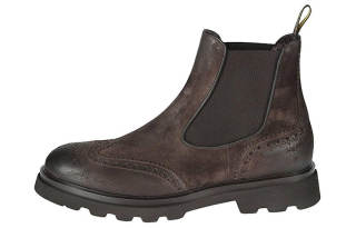 DOUCAL'S Suede Ankle Length Chelsea Boots Men's Brown